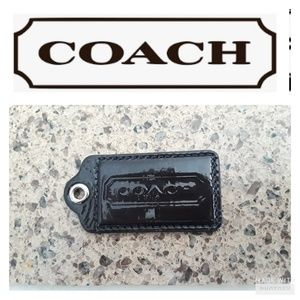 Coach bag tag drak blue